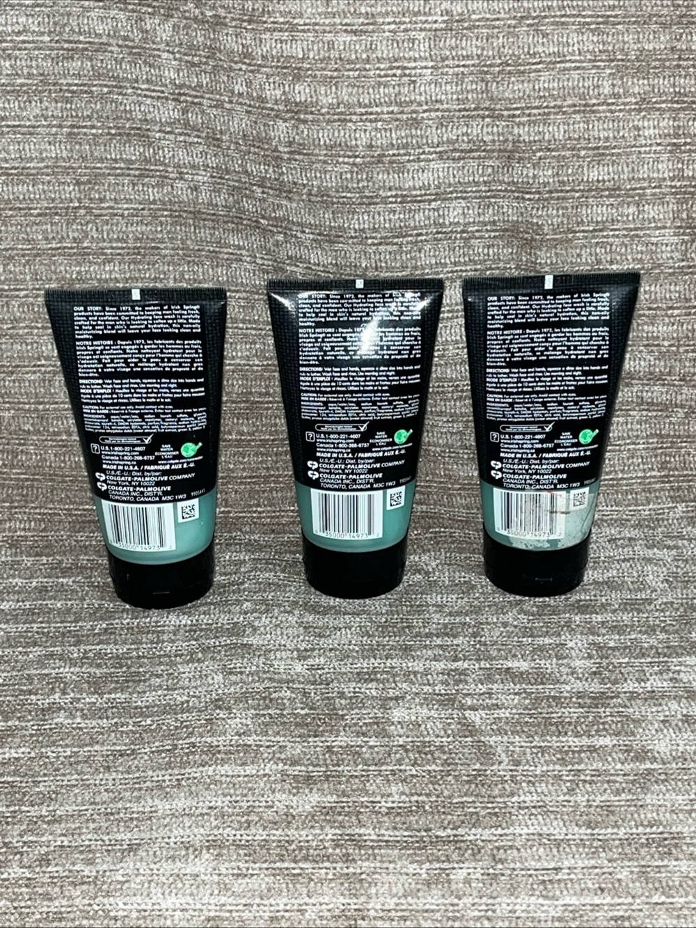 3 pack Irish Spring Signature hydrating face wash for men 5poz each tube New